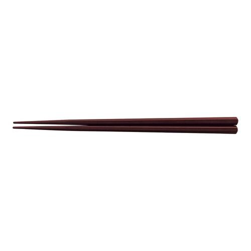 PBT筋目六角箸(10膳入) エンジ 21cm
