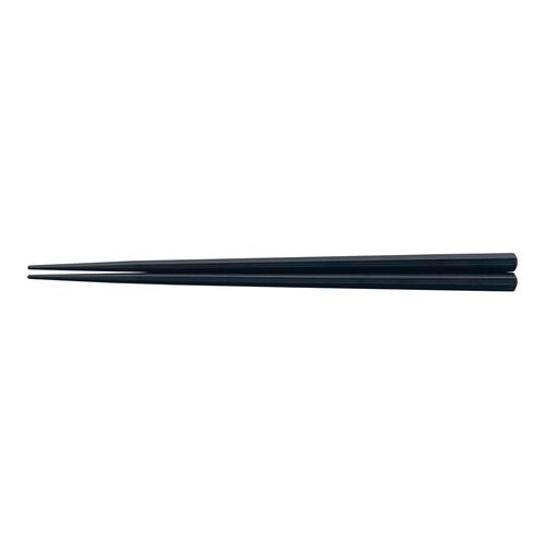 PBT筋目六角箸(10膳入り) 黒 22.5cm