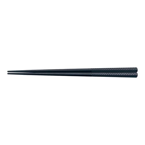 PBTチェック五角箸(10膳入) 黒 22.5cm