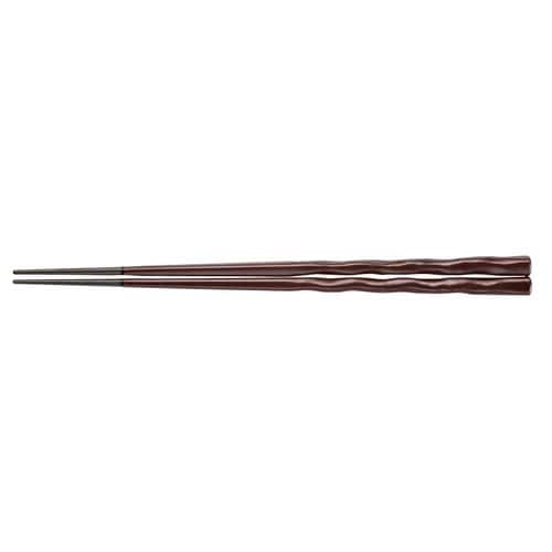 PBTうず彫箸(10膳入) 溜 90030732