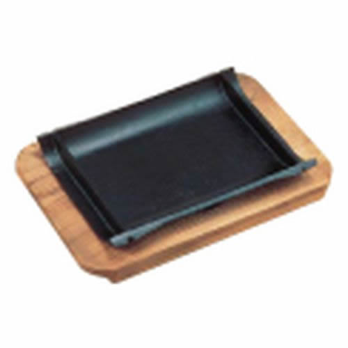 (S)和風ステーキ皿 焼杉 竹