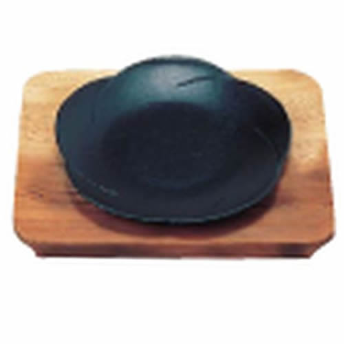 (S)和風ステーキ皿 焼杉 梅 大