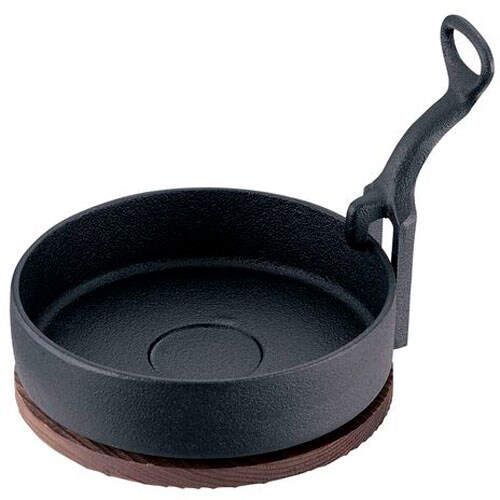 IK鉄 ギョーザ鍋 ハンドル木台付 15cm