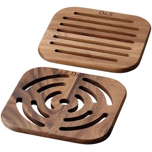 D&Sウッドウェア スクエアトリベット 2pcs