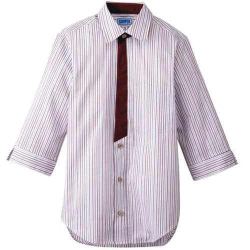 男女兼用七分袖シャツ S BT−3121 エンジ