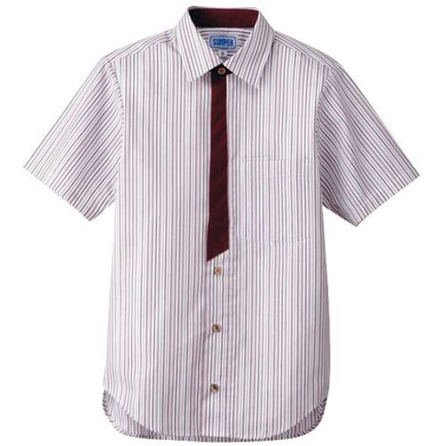 男女兼用半袖シャツ S BT−3123 エンジ