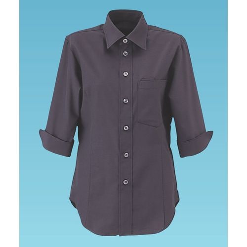 男女兼用ショップコートET−5734 L (黒)