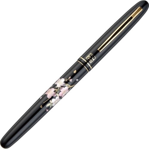 筆ペン 万年毛筆 蒔絵 物語 桜唄 黒