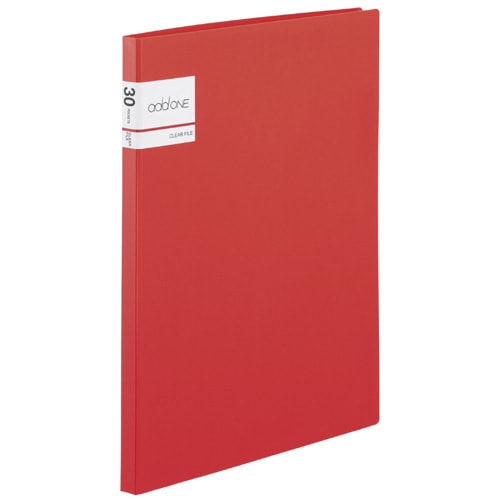 クリアファイル アドワンA4−S 30P 赤 4冊