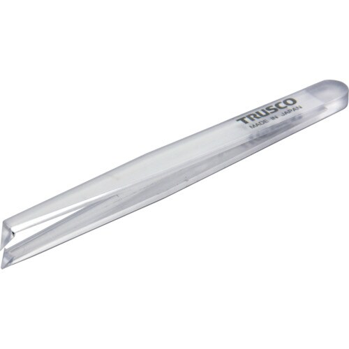 透明プラスチック製ピンセット120mm先曲型