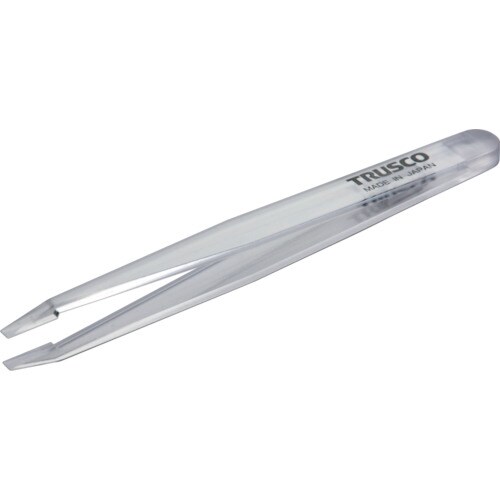 透明プラスチック製ピンセット120mm先平細型