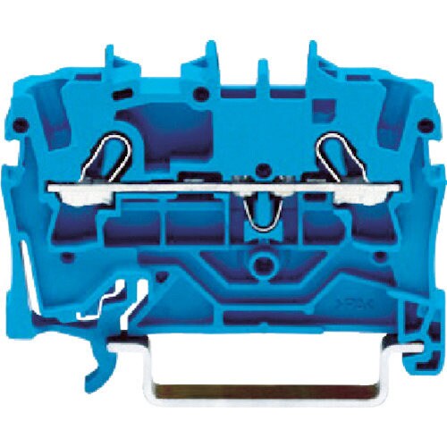 スプリング式中継端子台2002シリーズ2線式用青色