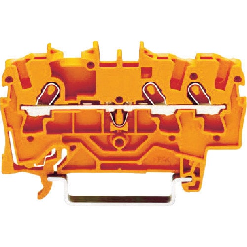 スプリング式中継端子台2001シリーズ3線式用橙色