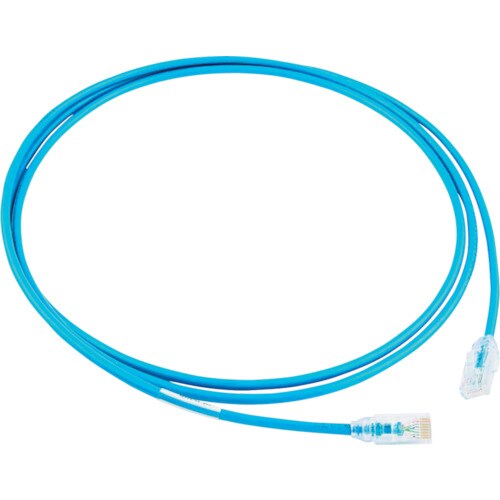 パンドウイット カテゴリ6A細径パッチコード2m青