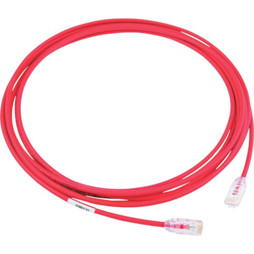 パンドウイット カテゴリ6A細径パッチコード5m赤