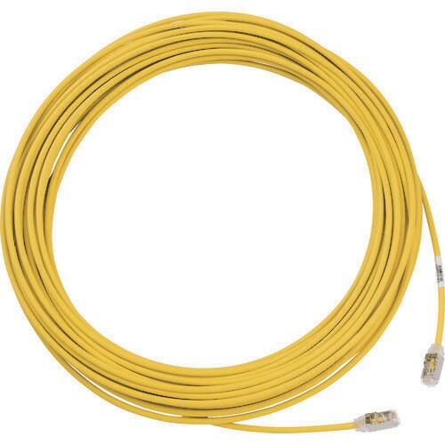 カテゴリ6A細径シールドパッチコード1m黄