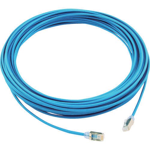 カテゴリ6A細径シールドパッチコード20m青
