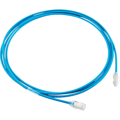 カテゴリ6A細径シールドパッチコード3m青