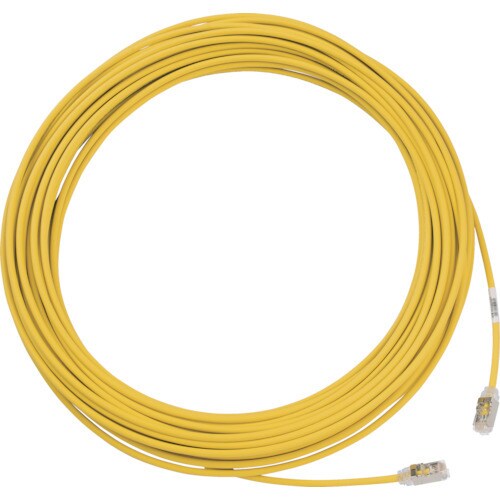 カテゴリ6A細径シールドパッチコード5m黄