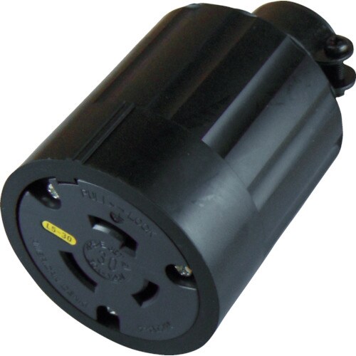 引掛形コ−ドコネクタボディ(ゴムカバー)接地2P