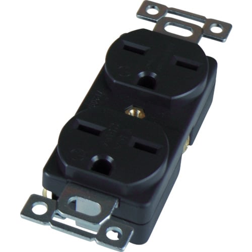 平刃形複式埋込コンセント接地2P15A250V