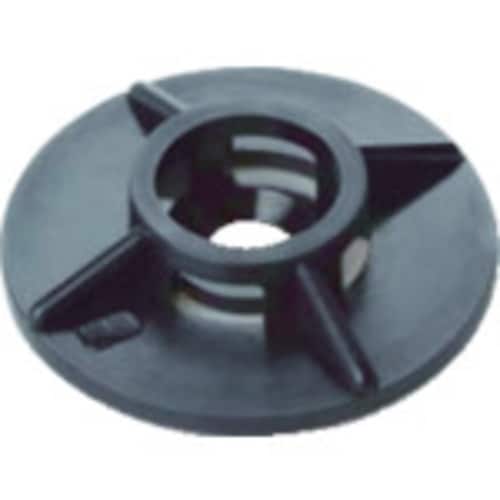 ケーブルタイ固定具ネジ込丸型4mm黒(100個入)