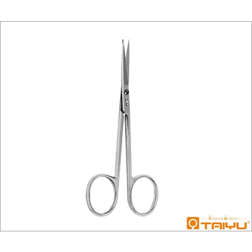 眼科剪刀 鈍先 直 ネジ止 全長11.5cm