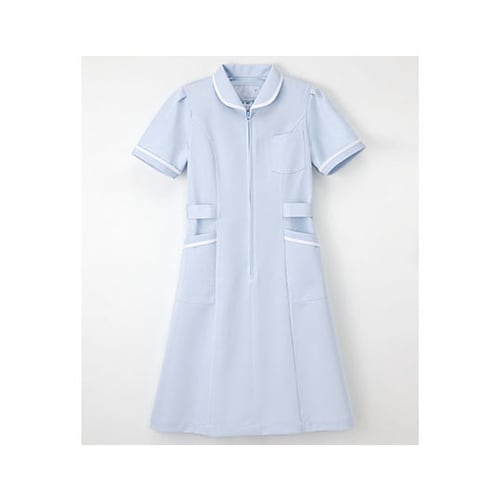 看護衣半袖 ブルー L M I4637