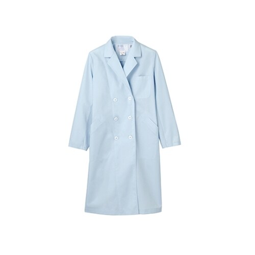 診察衣レディス長袖W サックス 51−013 3L