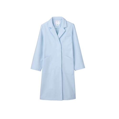 女子診察衣S 長袖 サックス 71−063 S