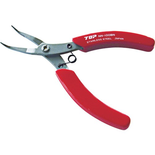 ニードルノーズベントプライヤステンレス製ギザ付