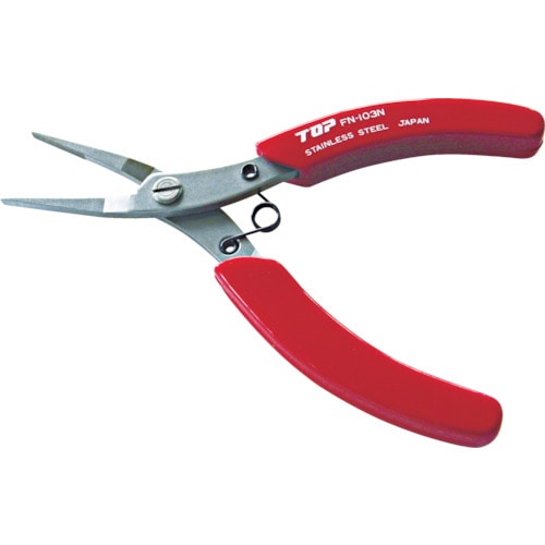 フラットノーズプライヤギザ付ステンレス製100mm