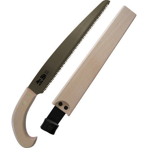 木サヤ付剪定鋸上製白柄白サヤ240mm