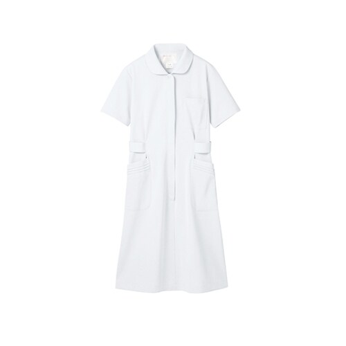ナースワンピース 半袖 白 73−1452 M