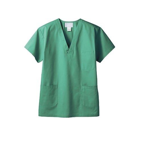 手術下着メンズ半袖上衣グリーン58−699M