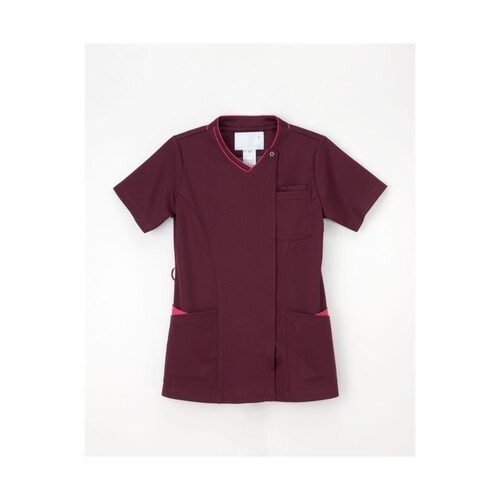 女子スクラブ ボルドー+ピンク EL RF5087