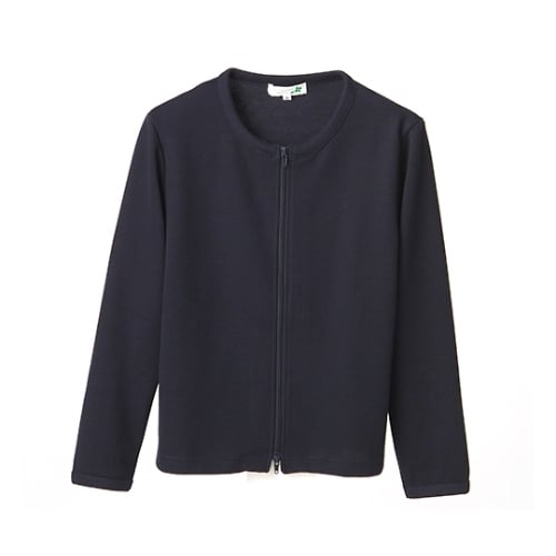ダブルジップカーディガン ネイビー M