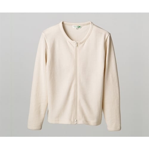 ダブルジップカーディガン アイボリー L