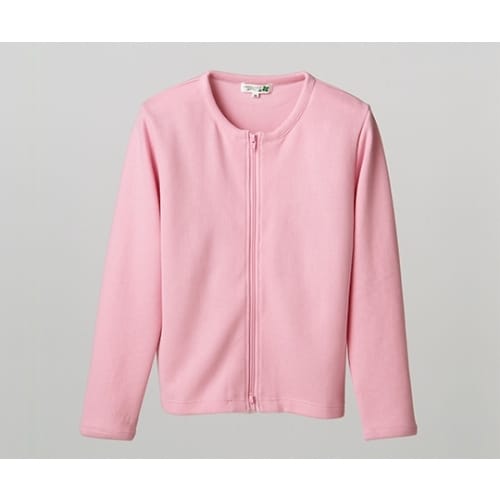 ダブルジップカーディガン ピンク 3L