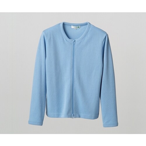 ダブルジップカーディガン サックス 3L