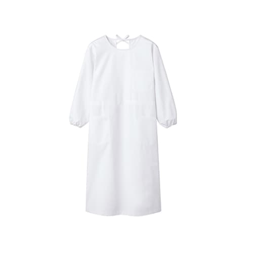 54−001 予防衣 レディス 長袖 白 M