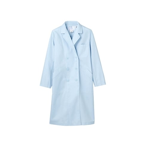 診察衣レディス 長袖W サックス 51−113 S