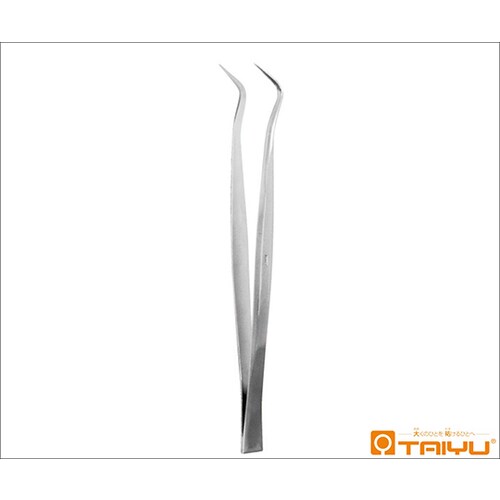 歯科用鑷子 曲 無鈎 併式 ダボ無 全長16cm