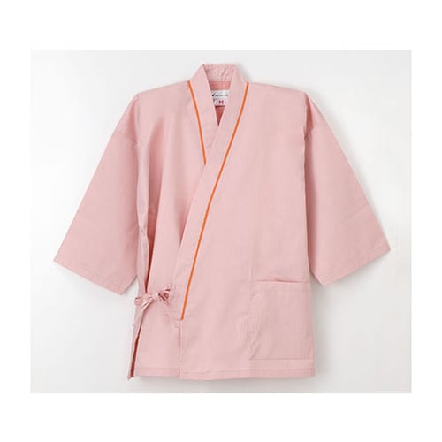 患者衣 じんべい型 ピンク M