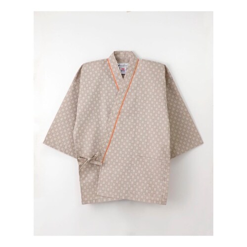 患者衣じんべい型 ベージュ LL