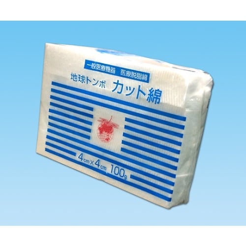 158352 地球トンボ 4×4cm カット綿