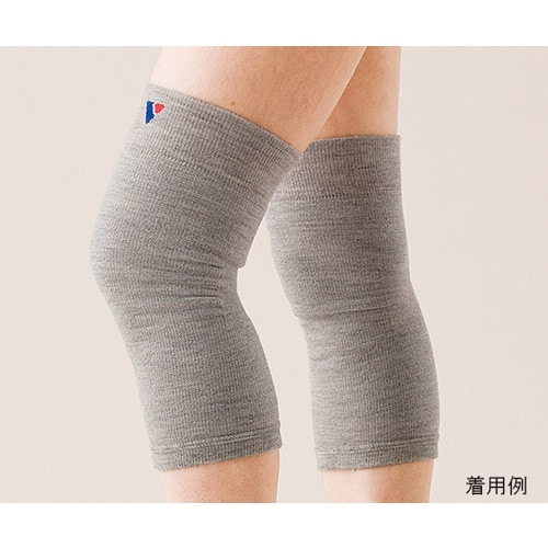 ひざ用パイル編み保温サポーター 1組入 L グレー