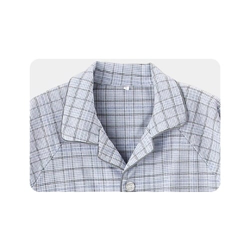 紳士介護フルオープンパジャマ グレー S