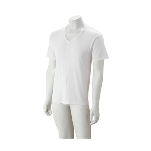 紳士半袖大寸ホックシャツ ホワイト 3L