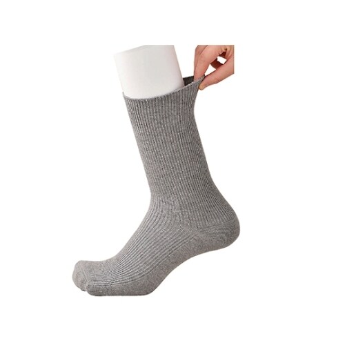 紳士足首ゴムなしソックス グレー 24から26cm